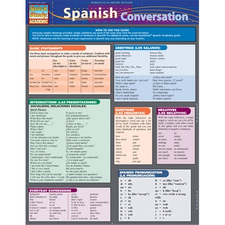 Barcharts Spanish Conversation Quickstudy Easel 9781423221876